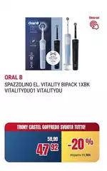 Oral b - Spazzolino El Vitality Bipack VitalityDu01 VitalityDu01 Oral b - Spazzolino El Vitality Bipack VitalityDu01 VitalityDu01