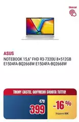 Asus - Notebook 15.6" Fhd R3-7320u 8+2gb E1504fa-bq2668w E1504fa-bq26688w