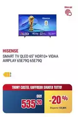 Hisense - Smart Tv Qled 65" Hdr10+ Vidaa Airplay