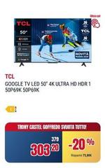 TCL - Google Tv Led 50" 4k Ultra Hd Hdr 1 50p69k TCL - Google Tv Led 50" 4k Ultra Hd Hdr 1 50p69k