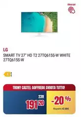 LG - Smart Tv 27" Hd T2 27TQ615S-W