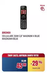 Brondi - Cellulare 2sim 2,8° Magnum 4 Blue Magnum4-blue Brondi - Cellulare 2sim 2,8° Magnum 4 Blue Magnum4-blue