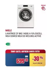 Miele - Lavatrice CF 8kg 1400G A-10% EXCELL WEA135WCS WEA135WCS 8kg ACTIVE Miele - Lavatrice CF 8kg 1400G A-10% EXCELL WEA135WCS WEA135WCS 8kg ACTIVE