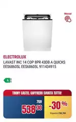 Electrolux -  Lavast Inc 14 Cop 8pr 43db A Quicks Ees68605l Ees68605l