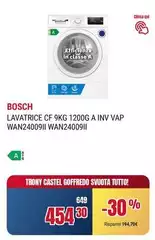 Bosch - Lavatrice Cf 9kg 1200g A Inv Vap WAN240091I Bosch - Lavatrice Cf 9kg 1200g A Inv Vap WAN240091I