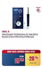 Oral b - Spazzolino Tecnologia 2d 7600 Roto Black Vitalitypb Vitalitypblack