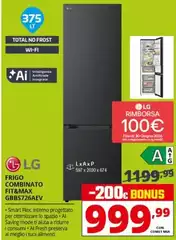 LG - Frigo Combinato Fit&Max GBBS726AEV 