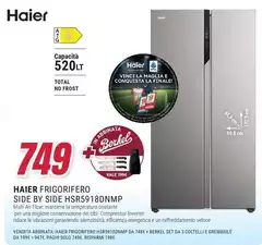 Haier - Frigorifero Side By Side HSR5918DNM Pv