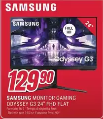 Samsung - Monitor Gaming Odyssey G3 24" Fhd Flat