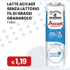 Granarolo - Latte Accadì Senza Lattosio 1% Di Grassi 1 Litro