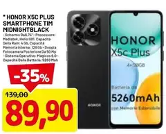 Honor - X5C Plus Smartphone Tim Midnightblack