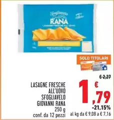 Rana - Lasagne Fresche All'Uovo Sfogliavelo