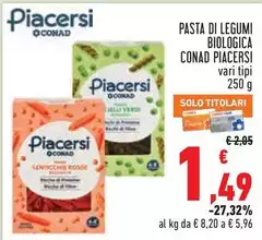 Conad - Pasta Di Legumi Biologica Piacersi