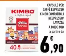 Kimbo - Capsule Per Caffè Espresso Compatibili Nespresso/Lavazza A Modo Mio