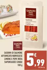Sapori - Sashimi Di Salmone Affumicato Norvegese Limone E Pepe Rosa &Idee