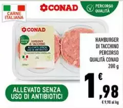 Conad - Hamburger Di Tacchino Percorso Qualità