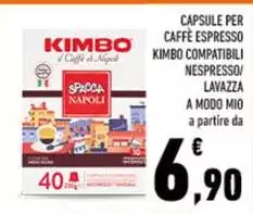 Kimbo - Capsule Per Caffè Espresso Compatibili Nespresso/Lavazza A Modo Mio
