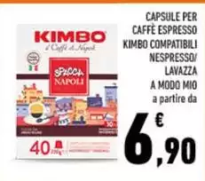 Kimbo - Capsule Per Caffè Espresso Compatibili Nespresso/Lavazza A Modo Mio