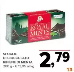 Royal - Sfoglie Di Cioccolato Ripiene Di Menta Royal - Sfoglie Di Cioccolato Ripiene Di Menta