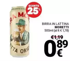 Moretti - Birra In Lattina