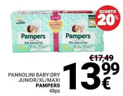 Pampers - Pannolini Baby Dry Junior/ Maxi