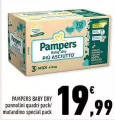 Pampers - Baby Dry Pannolini Quadri Pack