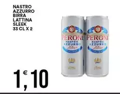 Peroni - Nastro Azzurro Birra Lattina Sleek