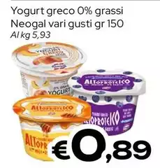 Neogal - Yogurt Greco 0% Grassi
