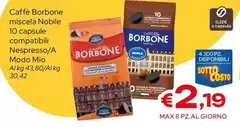 Caffe borbone - Caffè Miscela Nobile 10 Capsule Compatibili Nespresso/A Modo Mio