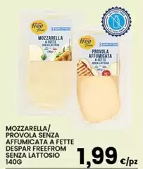 Despar - Mozzarella/ Provola Senza Affumicata A Fette Freefrom Senza Lattosio Despar - Mozzarella/ Provola Senza Affumicata A Fette Freefrom Senza Lattosio