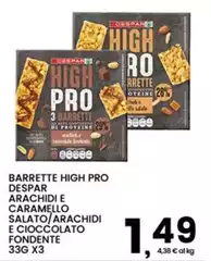 Be - Barrette High Pro Despar Arachidi E Caramello Salato/Arachidi E Cioccolato Fondente Be - Barrette High Pro Despar Arachidi E Caramello Salato/Arachidi E Cioccolato Fondente