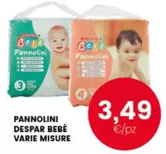 Despar - Pannolini  Bebè Varie Misure