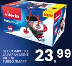 Vileda - Set Completo Lavapavimenti Turbo Smart