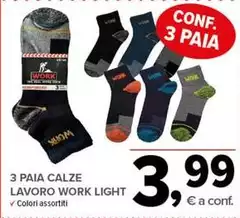 3 Paia Calze Lavoro Work Light 3 Paia Calze Lavoro Work Light
