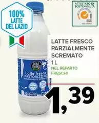 Consorzio ori del lazio - Latte Fresco Parzialmente Scremato Consorzio ori del lazio - Latte Fresco Parzialmente Scremato