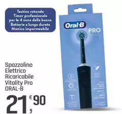 Oral b - Spazzolino Elettrico Ricaricabile Vitality Pro