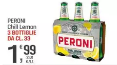 Peroni - Chill Lemon 3 Bottiglie Da Cl. 33
