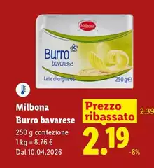 Milbona - Burro Bavarese
