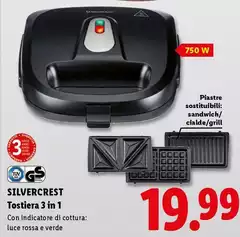 Silvercrest - Tostiera 3 In 1