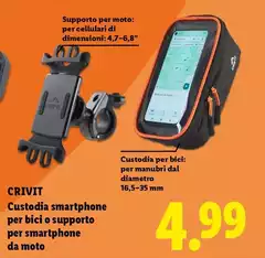 Crivit - Custodia Smartphone Per Bici O Supporto Per Smartphone Da Moto