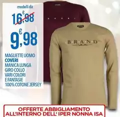 Coveri - Magliette Uomo Manica Lunga Giro Collo