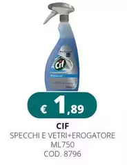Cif - Specchi E Vetri+Erogatore Ml750