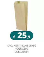 Sacchetti Righe 25x50