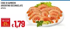 Code Di Gambero Argentino Decongelate