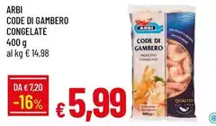 Arbi - Code Di Gambero Congelate