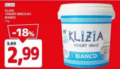 Klizia - Yogurt Greco 0% Bianco