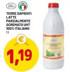 Terre sapienti - Latte Parzialmente Scremato UHT 100% Italiano
