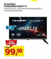 Blaupunkt - 24WCG55OS TV 81,3 cm (Slim) 24" Smart TV Wi-Fi Nero