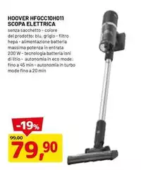 Hoover - HF6CC10H011 Scopa Elettrica