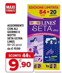 Lines - Assorbenti Con Ali Giorno E Notte Seta Ultra